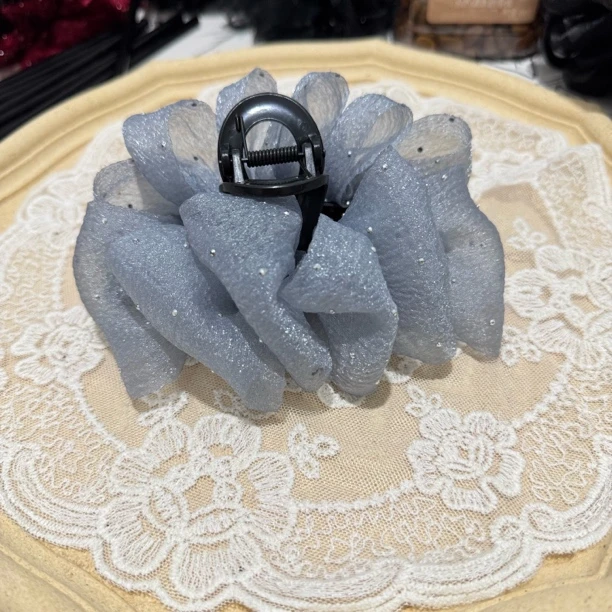 彩色气质钻钻抓夹韩版韩式日韩森系发夹鲨鱼夹发卡复古蓝色头饰