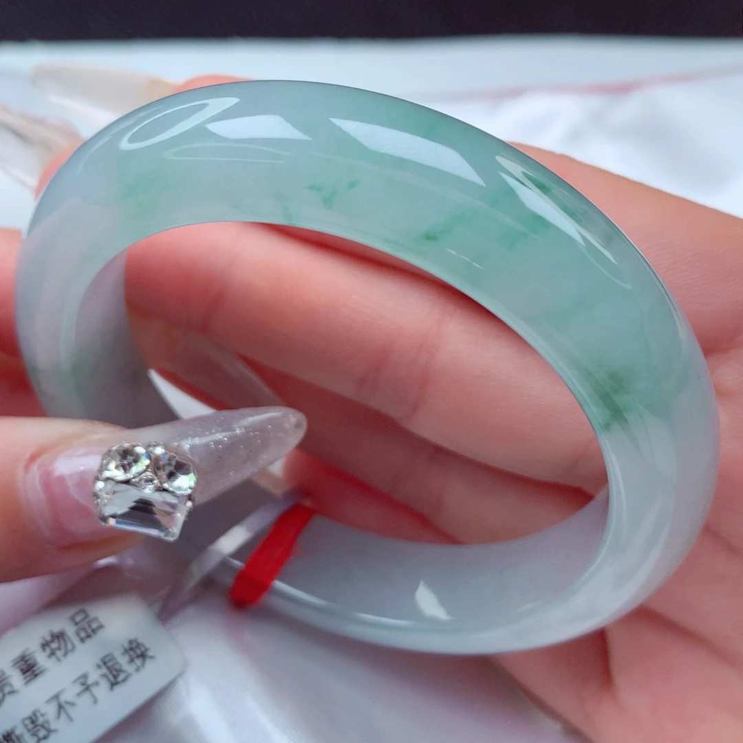 翡翠手镯未镶嵌天然缅甸翡翠A货手镯 68号