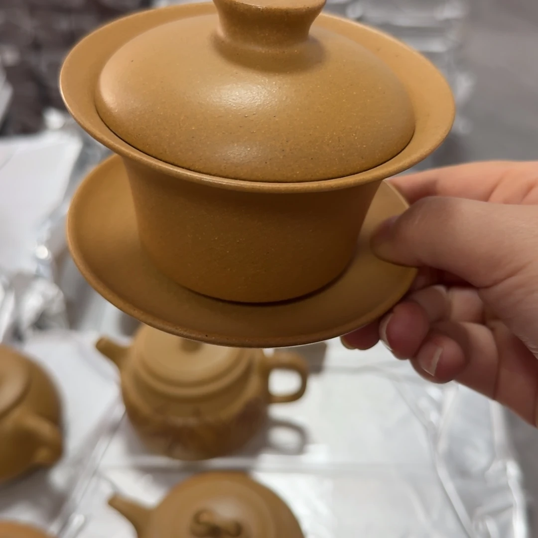 紫砂茶壶黄龙山原矿黄金段