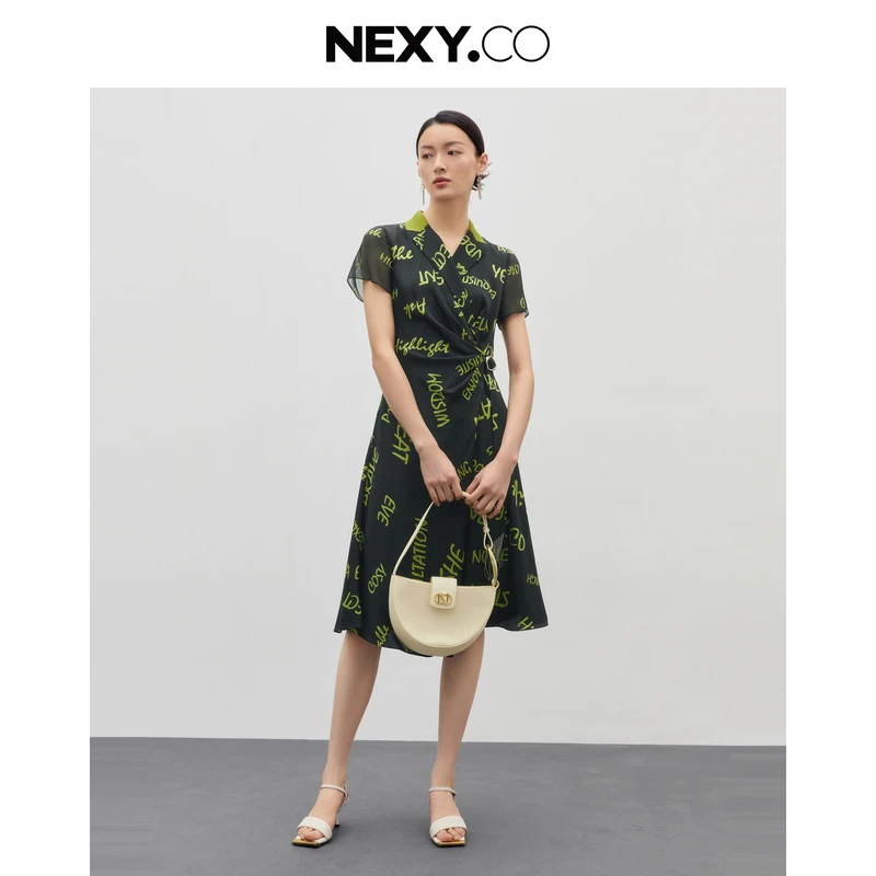 【岚岚专属】奈蔻连衣裙智美女性贵感千金走秀XF04446W0