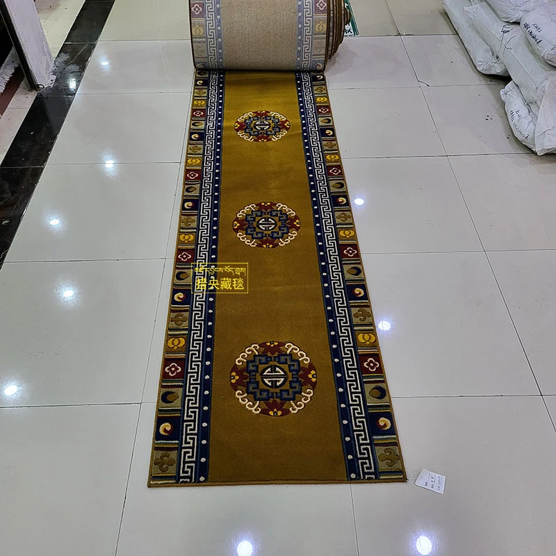 藏式卡垫藏式地毯纯羊毛民族风新西兰羊毛床边毯茶几垫挂毯家用