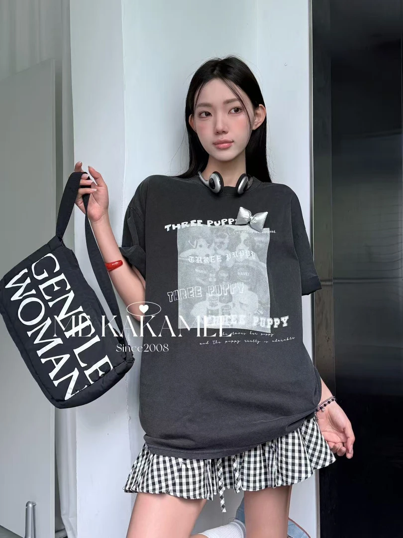 福秒-美式复古街头！大版宽松T恤（KA3239#）KAKAME