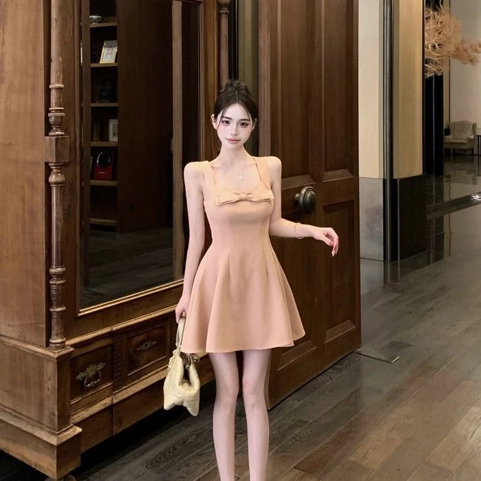 翩若天鹅 玫瑰人生2.0 A版大裙摆蝴蝶结千金公主显瘦显高连衣裙