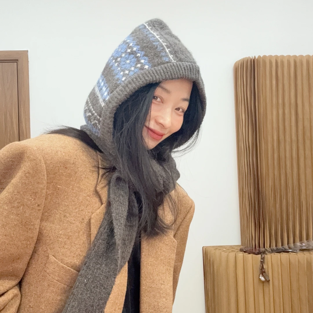 （太子妃）拉法帽冬季保暖连帽卫衣欧尼韩系搭配必备单品