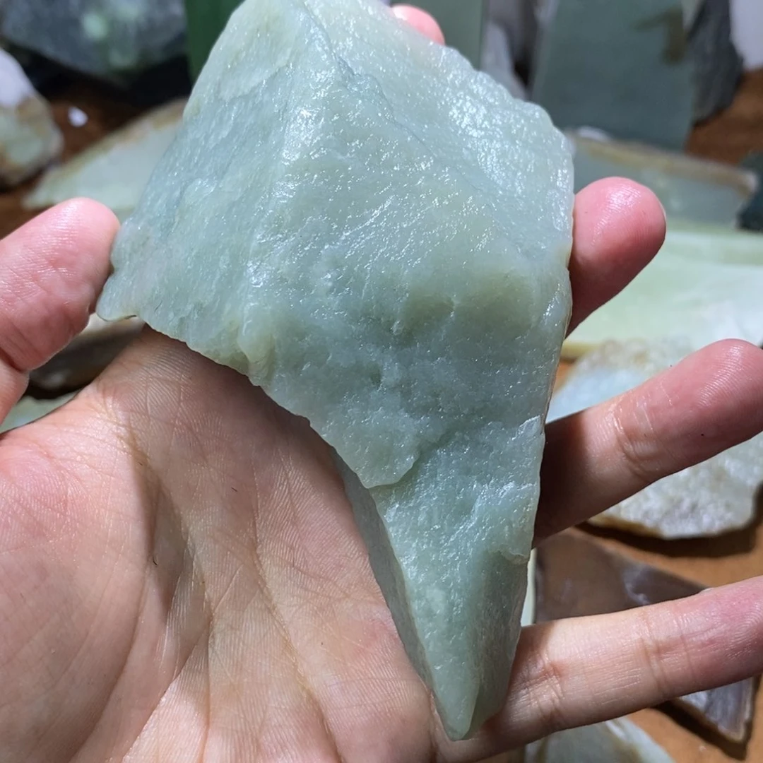 未镶嵌和田玉珠宝半成品浅*