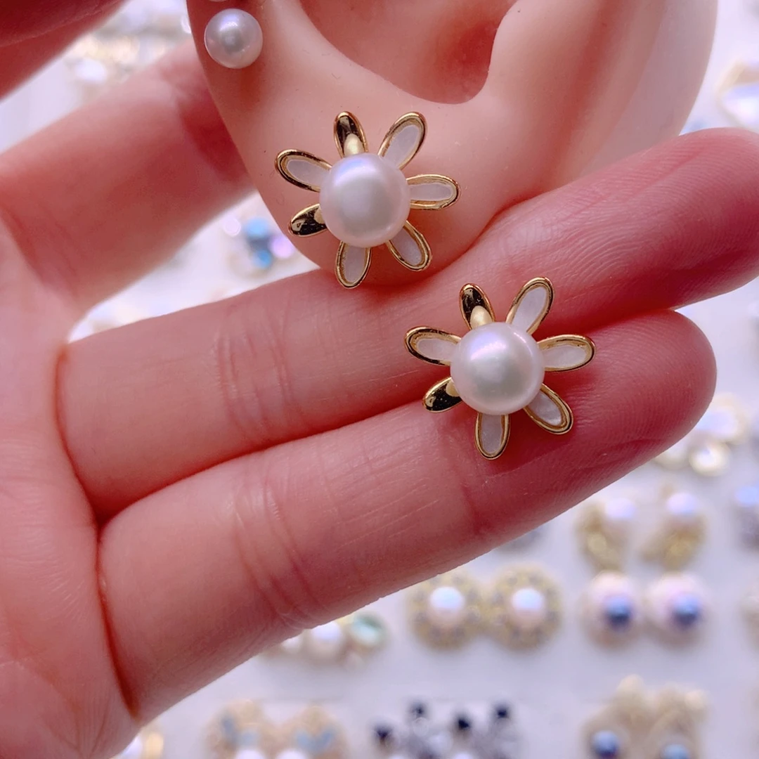 耳饰淡水珍珠合金