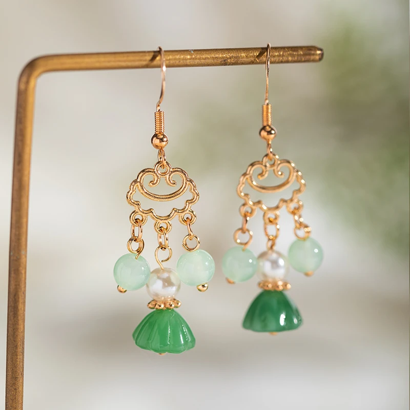 新中式国风耳环复古旗袍汉服古装耳饰