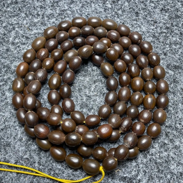 文玩千年古莲子手串 佛珠男女手盘珠项链纯天然莲子铁莲子 108颗