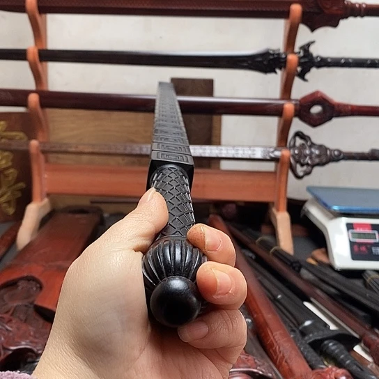 紫光檀木80长打神鞭