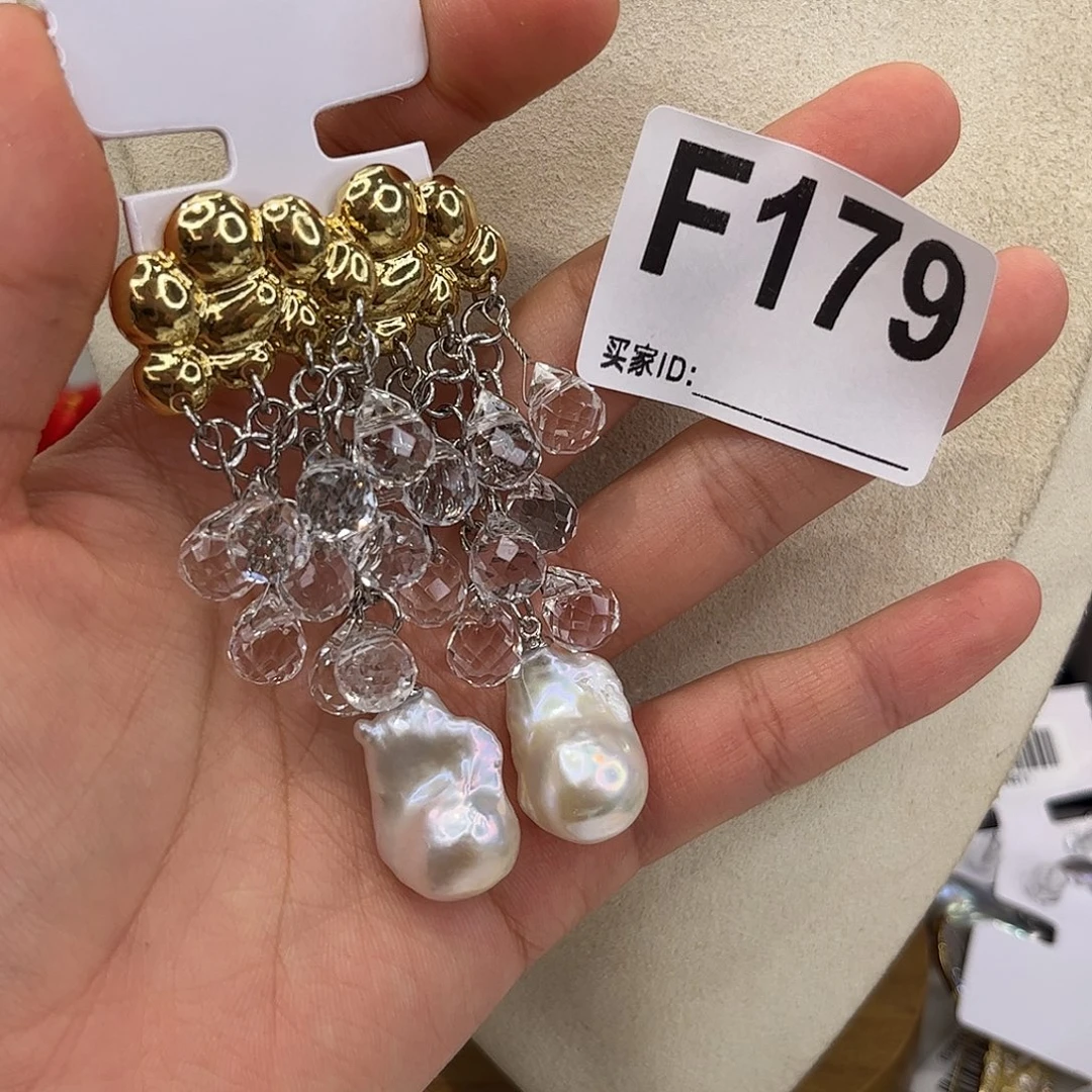 淡水珍珠耳饰合金