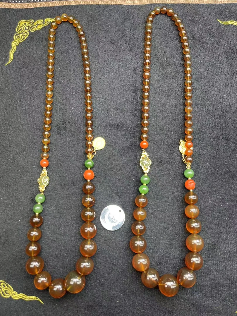 翡昱-SH23-15364-琥珀珠链/约8-20+/约58颗/-多样性发其一C