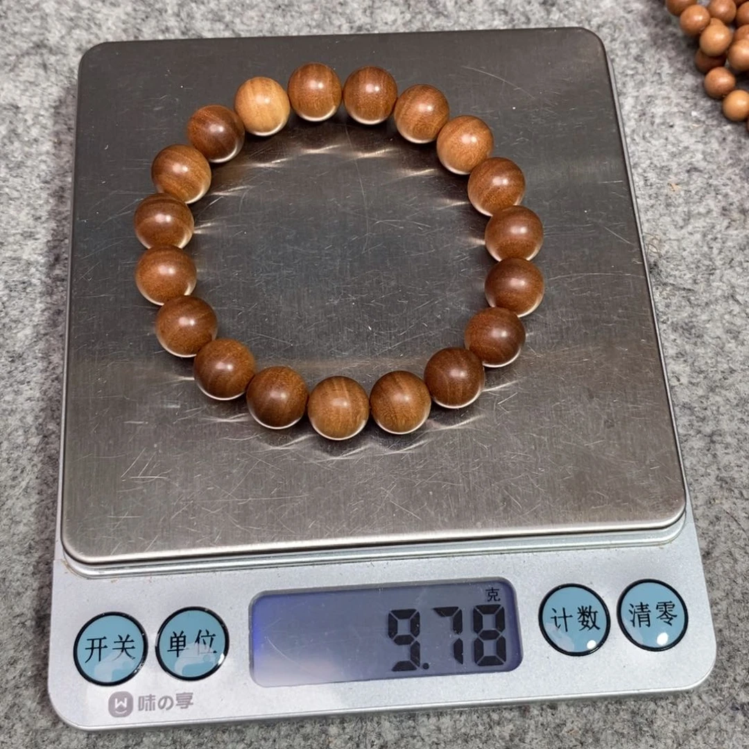 檀香木手串/手链润****化1.0单圈横纹印度老山檀香