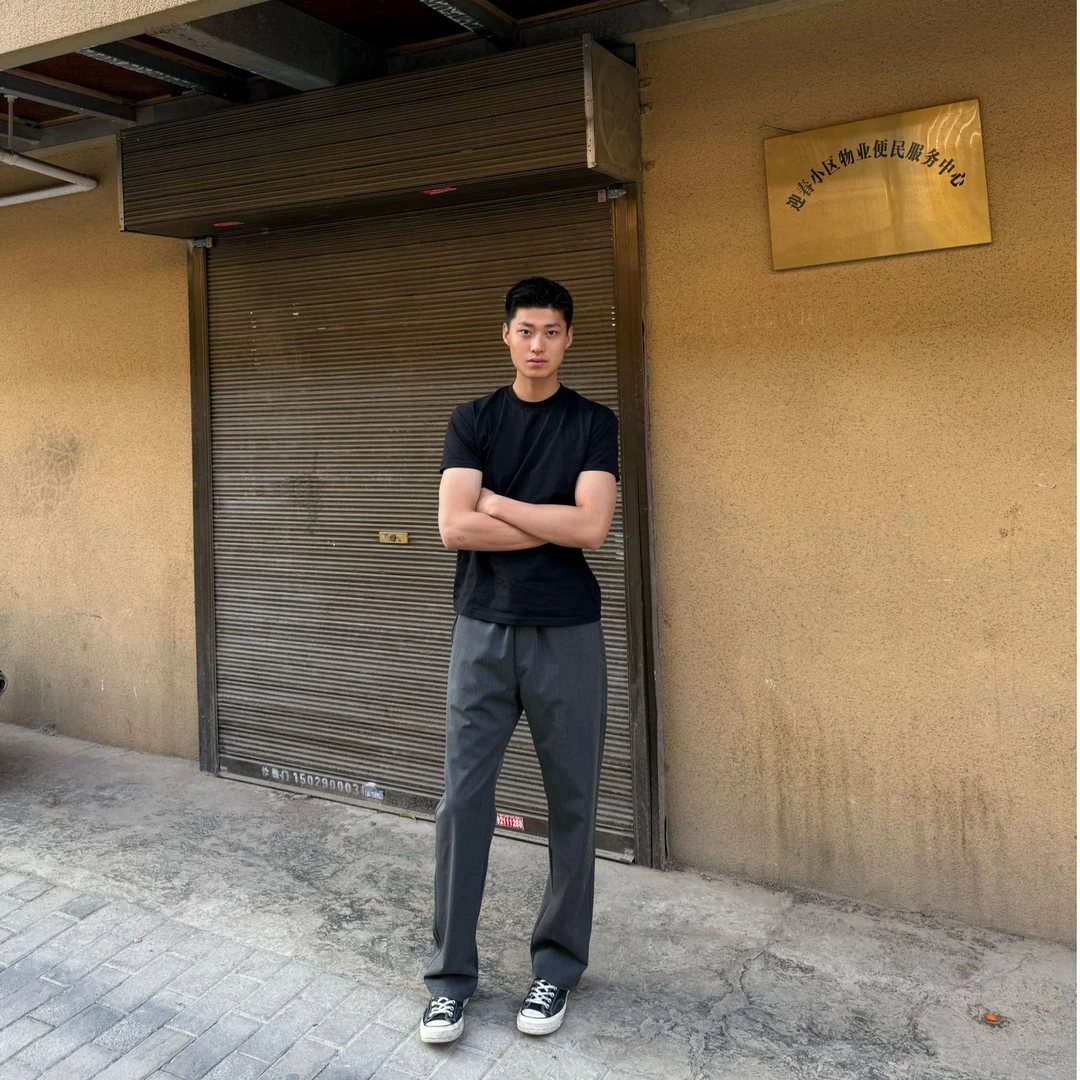 ZHMA莱赛尔西裤零染色休闲西裤宽松直筒抗皱易打理西裤