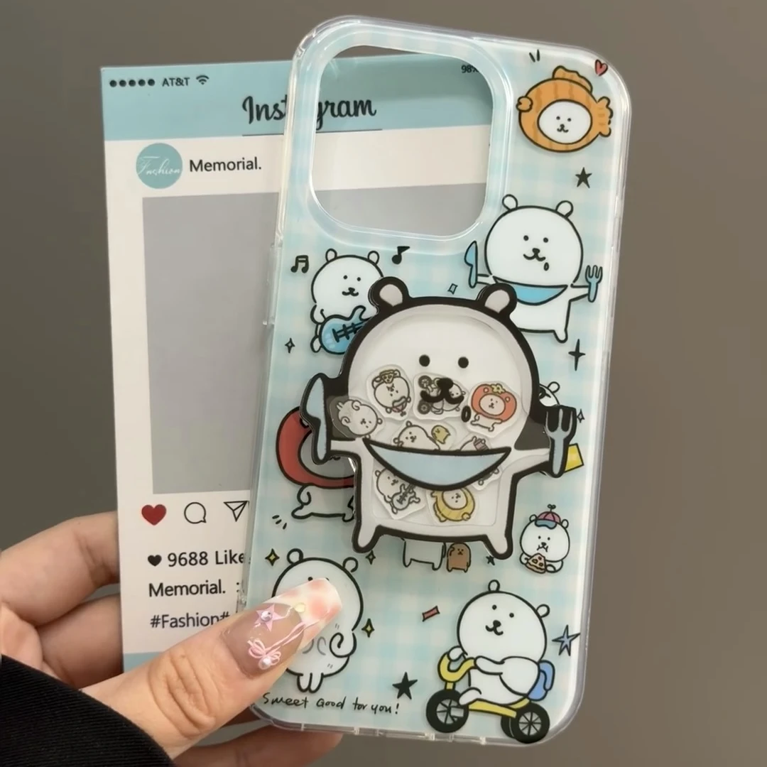 自嘲熊适用华为mate60苹果oppo小米15/14/13promax防摔vivo手机壳