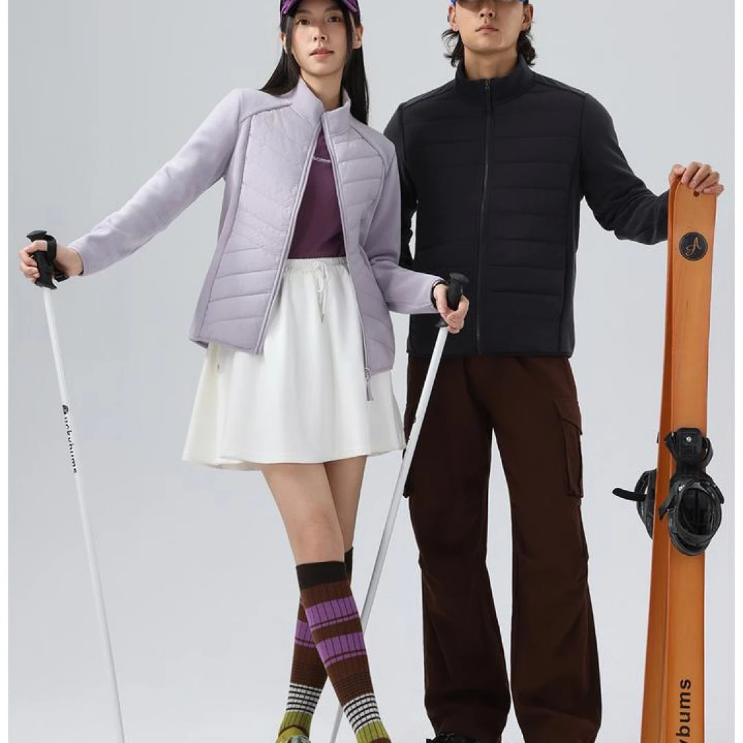 立领蜂巢美热暖羊绒外套内搭保暖拉链抓绒衣男女款