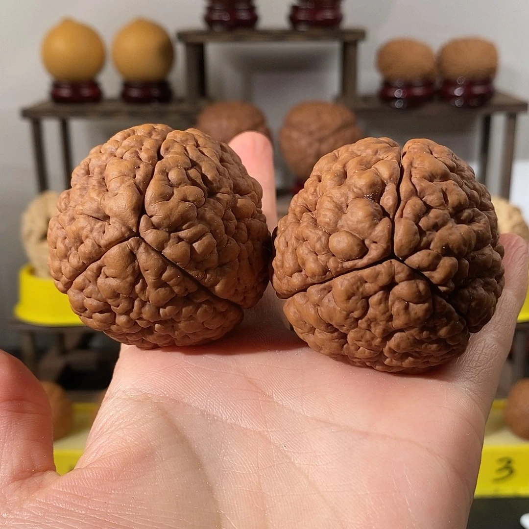 吊坠文玩核桃风*?三瓣脑纹金刚爆肉5159