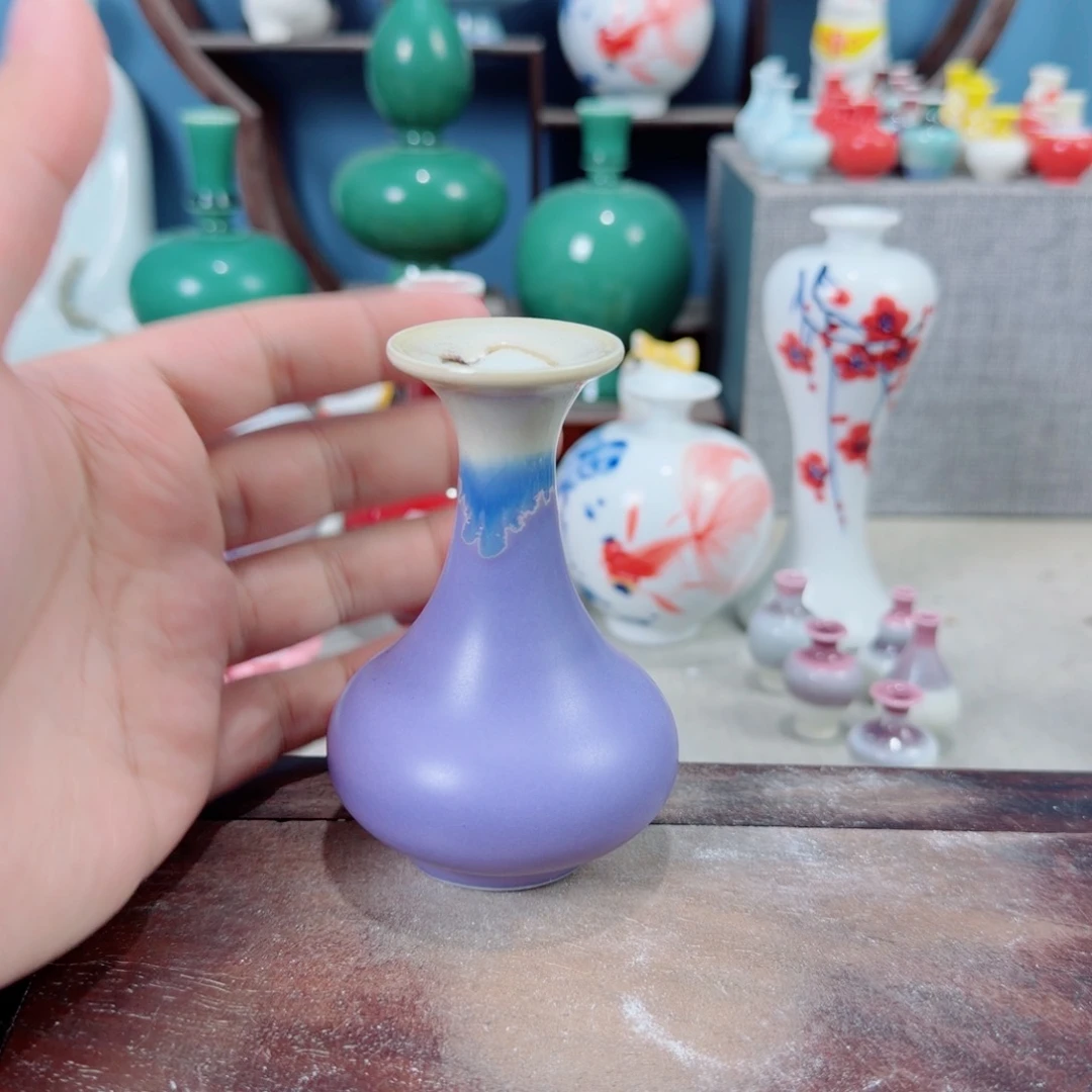 陶瓷手工小花器摆件