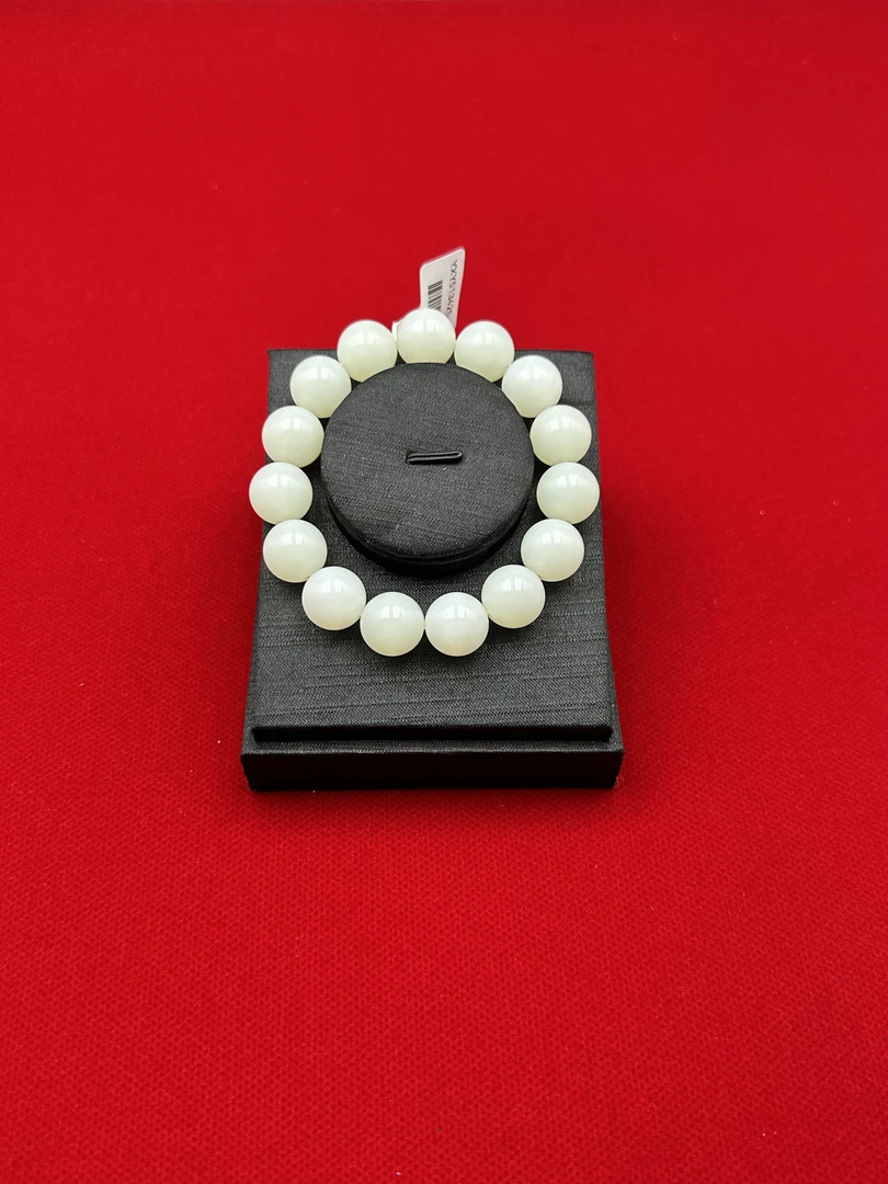 SC10101-【玉祥源】和田玉未镶嵌白玉手串15mm