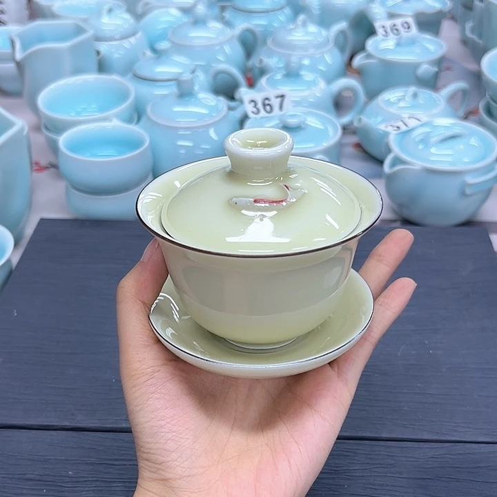 龙泉云间青瓷小米茶器