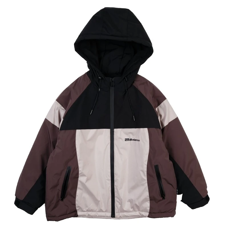 Y8029男童棉服冬季中大童夹棉工装上衣拼接露营洋气加厚冲锋衣