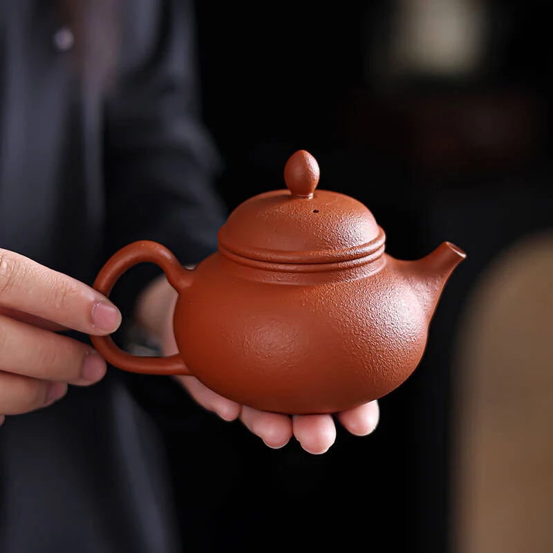 原矿朱泥紫砂壶手工橘皮凤鸣容天壶家用小茶壶泡茶专用