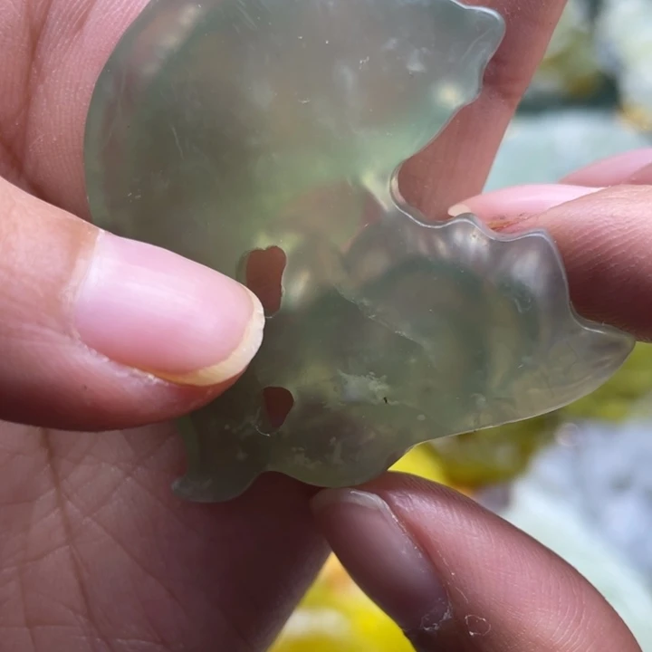 梦***涯未镶嵌岫玉吊坠毛衣链锁骨链