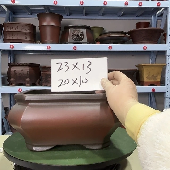 紫砂花盆高温复古