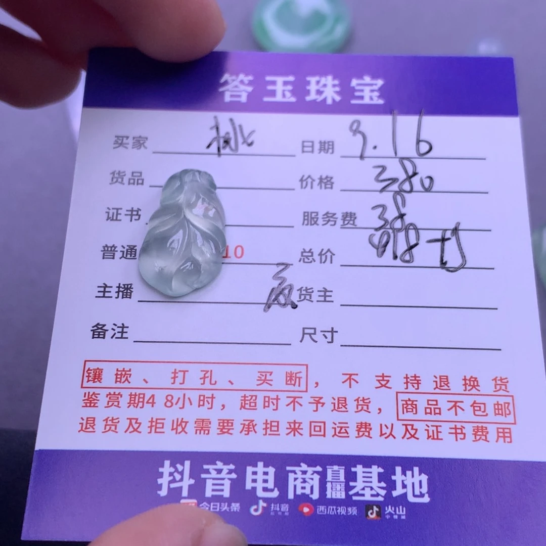 颈饰未镶嵌翡翠是****崽