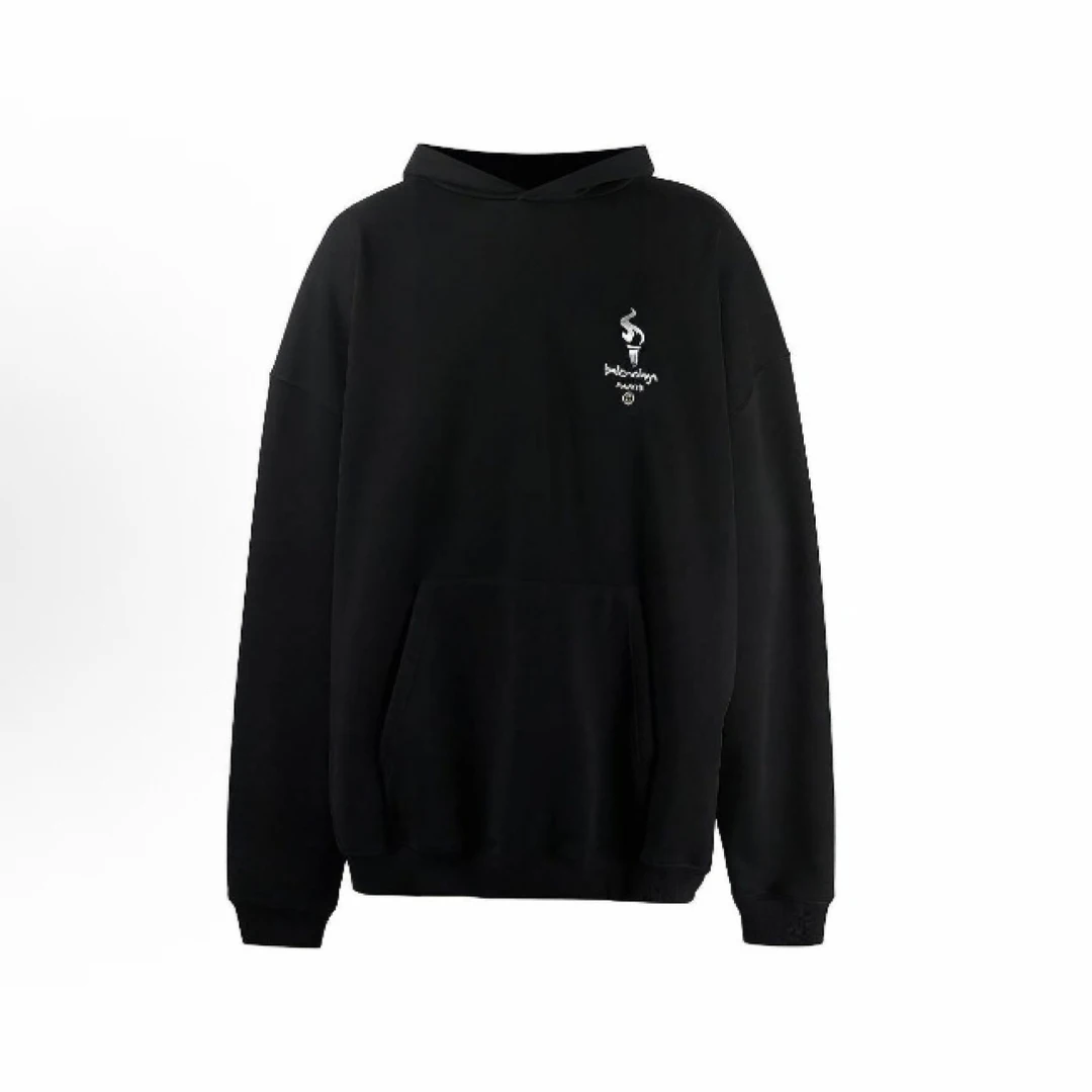 99新 Balenciaga/巴黎世家 火炬logo印花卫衣/尺码s