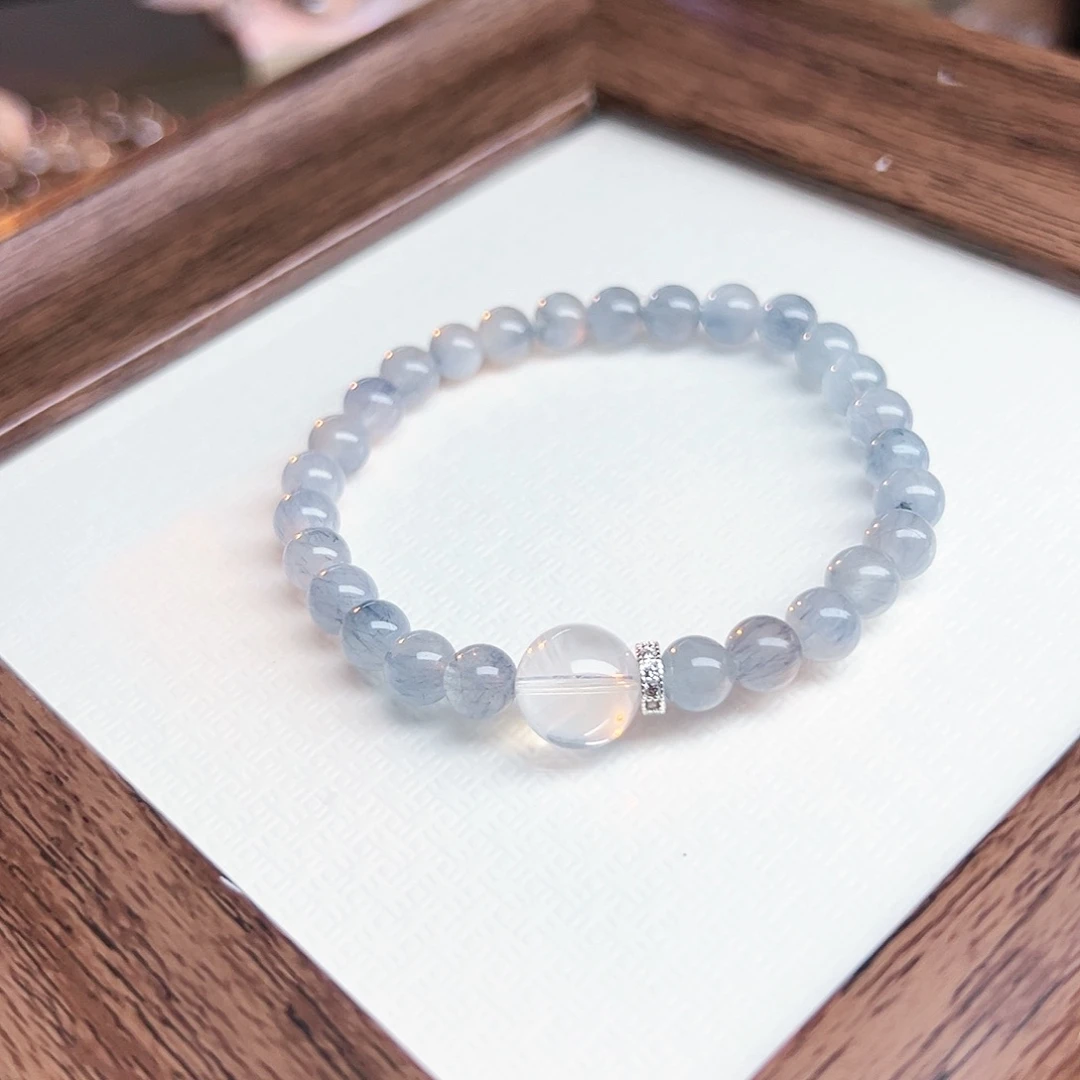 水晶手链未镶嵌ㅤ****n蓝兔毛蓝针