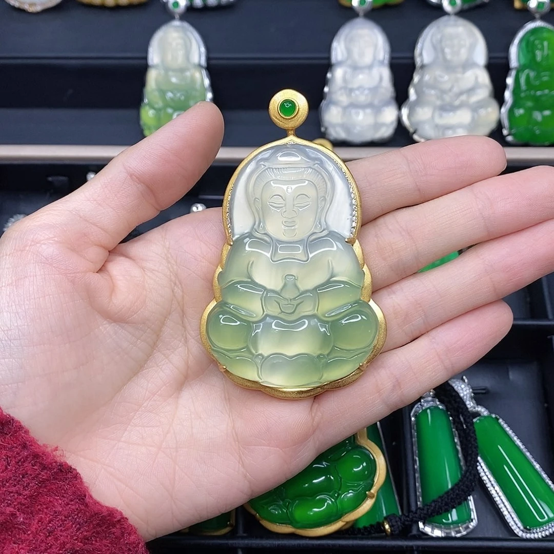 玛瑙/玉髓未镶嵌吊坠