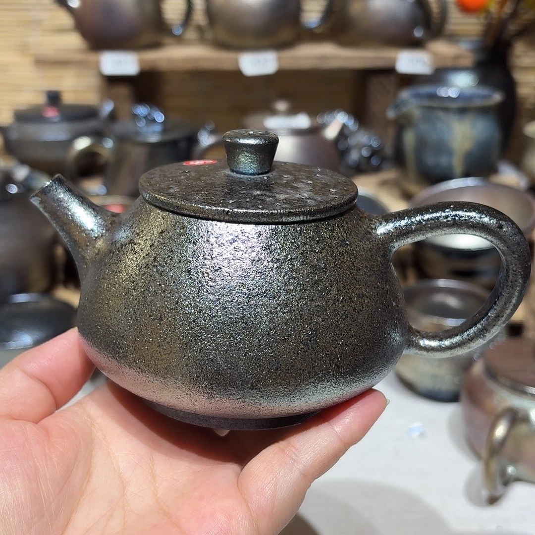 壶建水紫陶紫泥柴烧壶