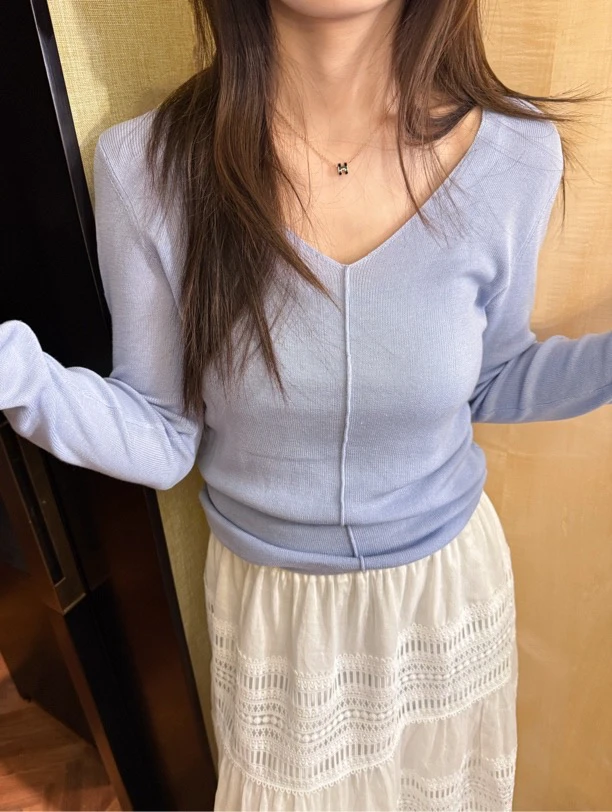 YOUCAI25夏季｜蓝紫针织长袖