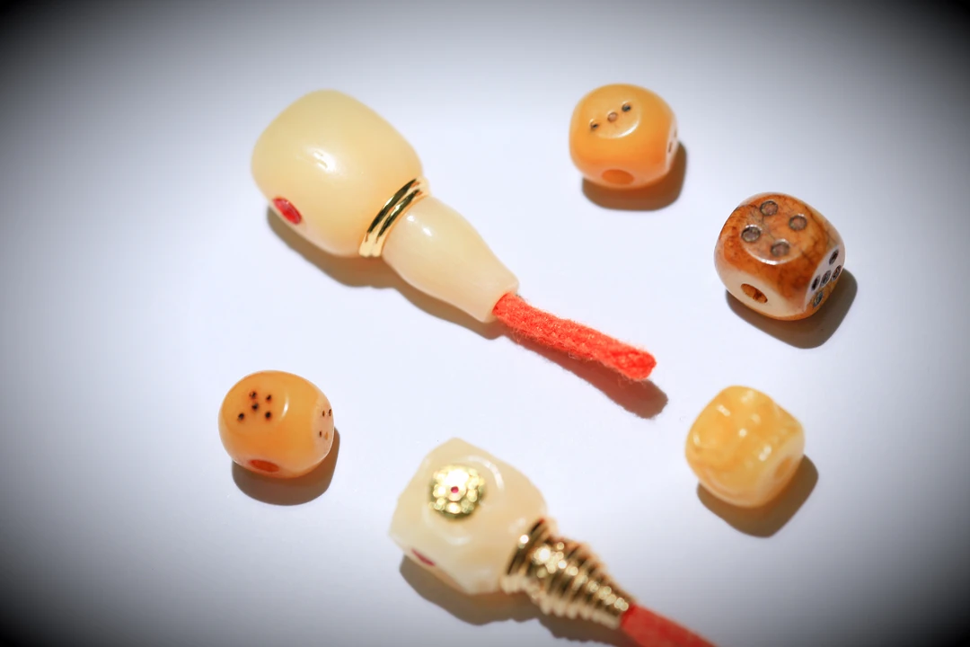 老藏式驼骨老料配珠念珠风化开片配珠随机发