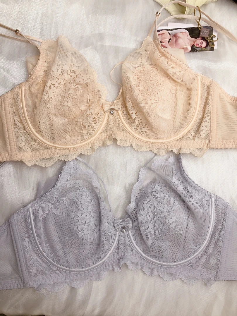 水晶秘密聚拢防走光透气蕾丝显瘦美背