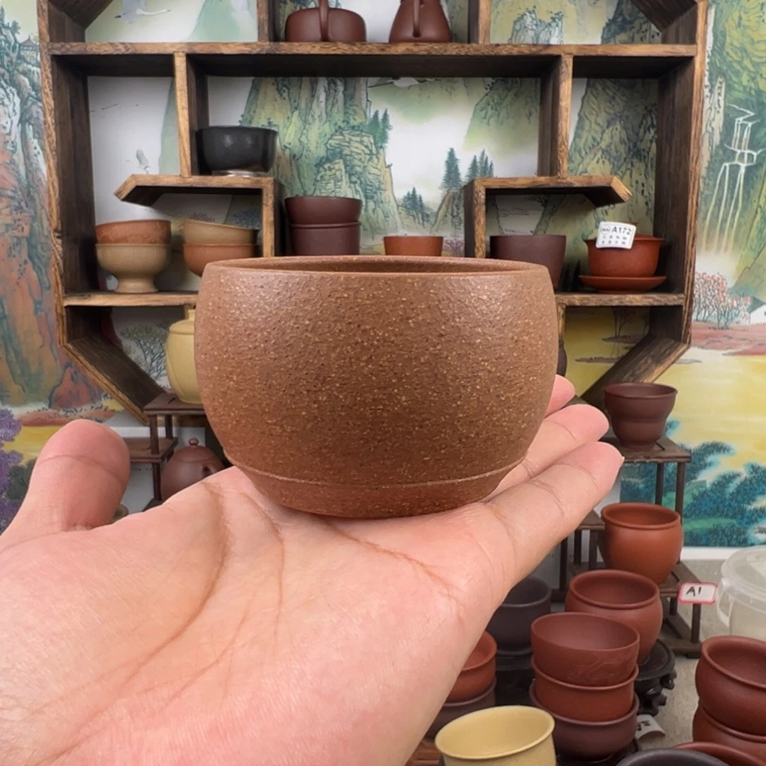 茶杯紫砂拙器甄选，纯原本矿。