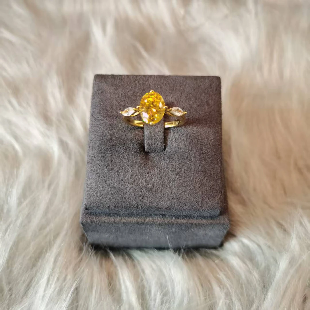 带包装【樱桃珠宝】  豌豆公主二克拉戒指.K