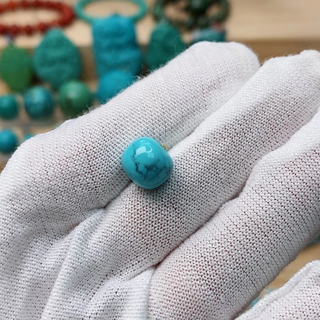 未镶嵌绿松石珠宝奇石甲****d