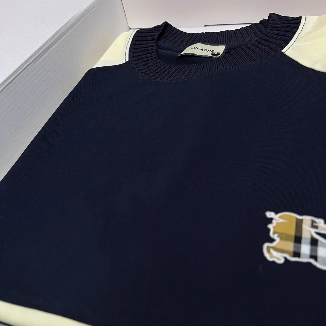 【45-Br战马】2025春夏新款奢品男女同款重磅情侣时尚休闲T恤