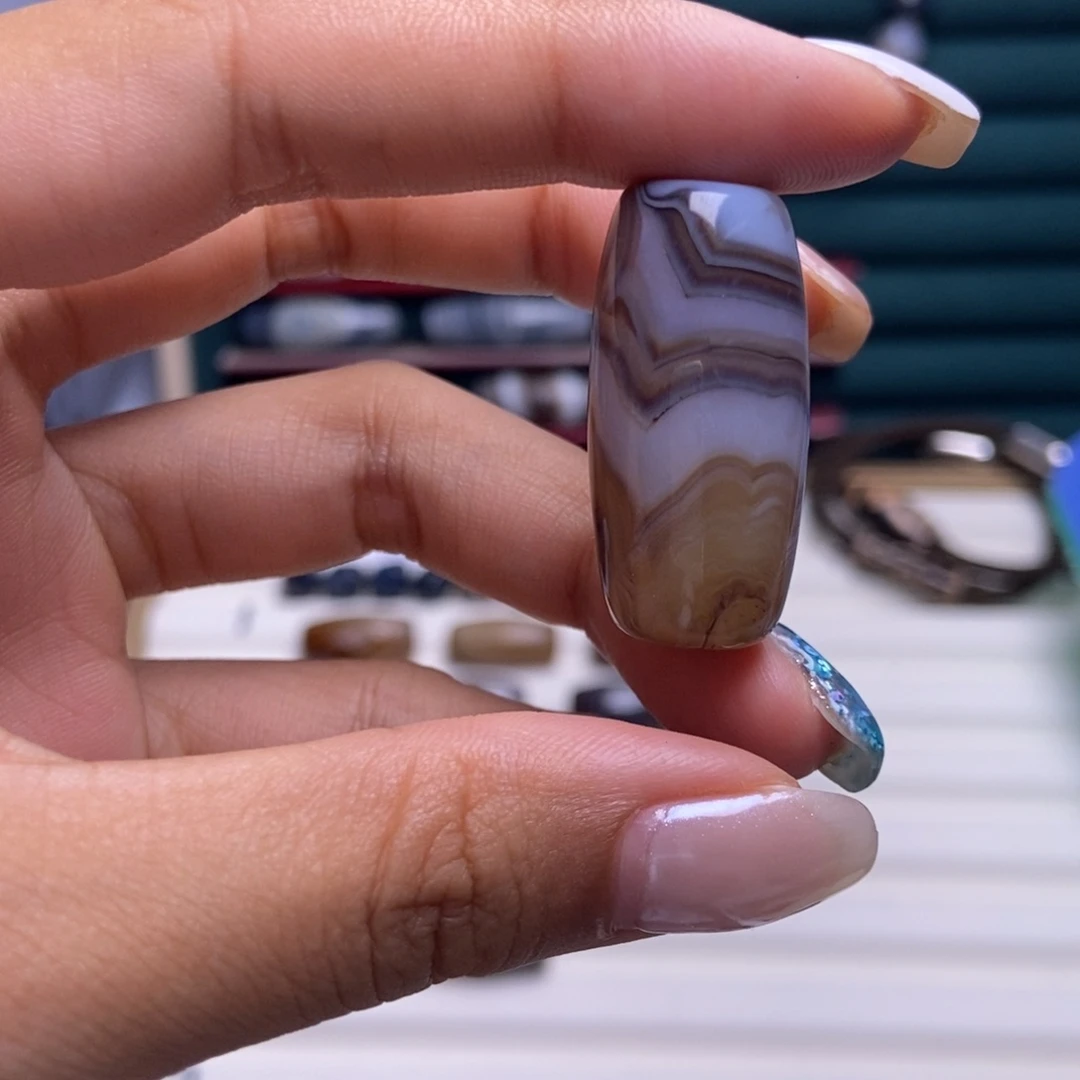 喝***体玛瑙/玉髓合金颈饰