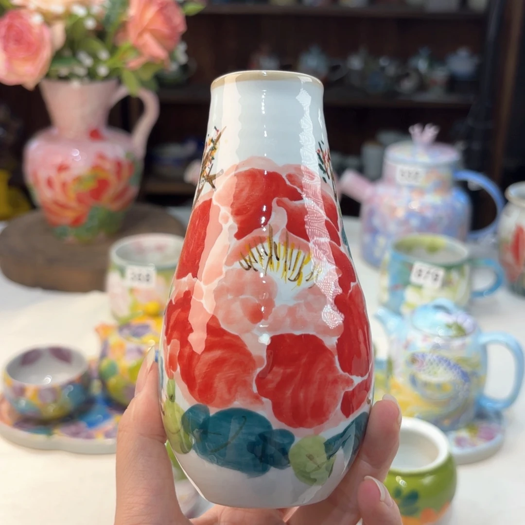 景德镇手绘高温釉下彩陶瓷茶具