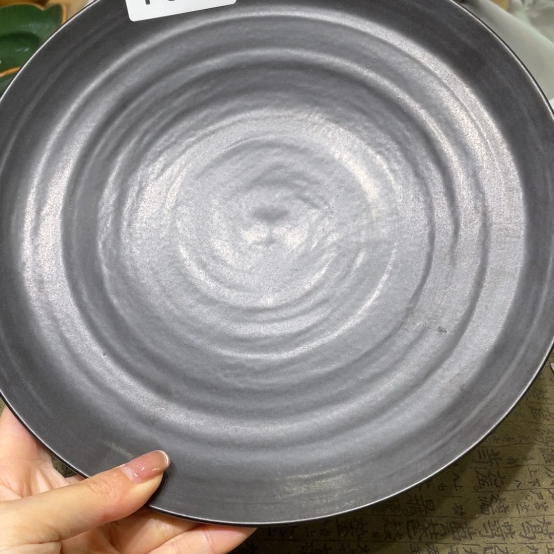 陶景德镇粗陶复古盘碗微瑕