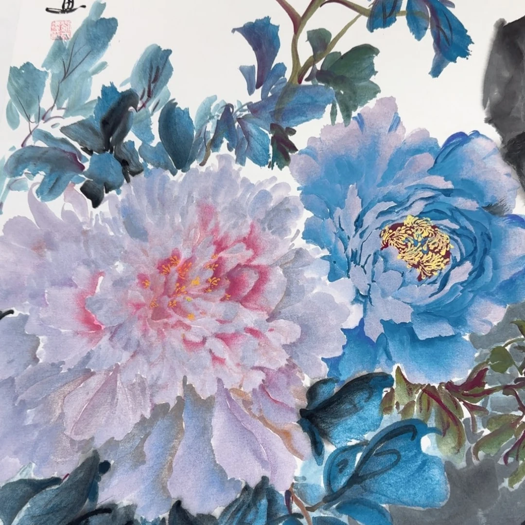 国画国画作品纯手绘山水花鸟