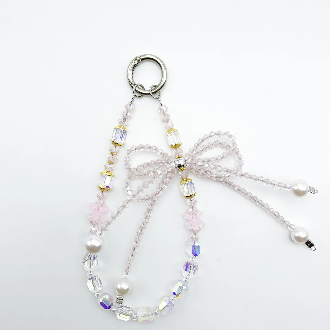 纯手工千款DIY珠绳手机挂链饰品手挂机链包包挂链时尚彩色车通用