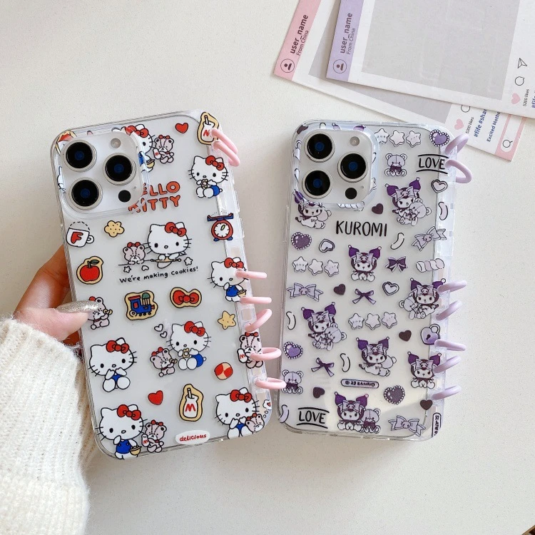 卡通创意可爱翻盖书本壳适用iphone16PRO满屏KT苹果手机壳12/15