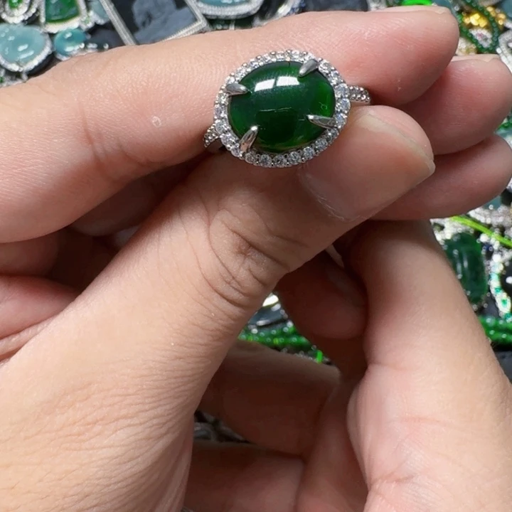 翡翠未镶嵌项链天然A货翡翠放漏