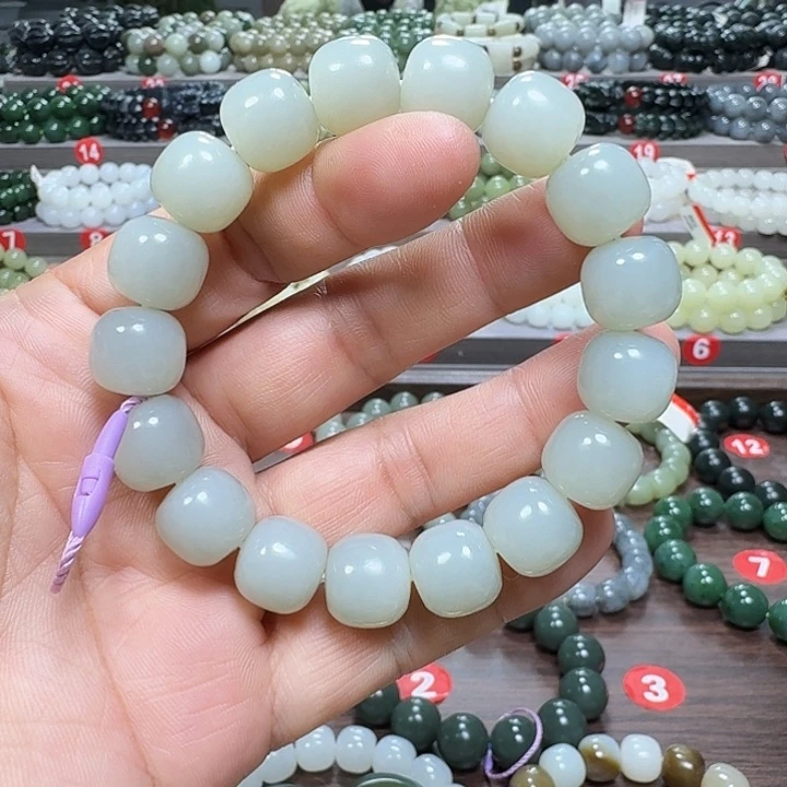 未镶嵌手链和田玉新疆且末蓝老型卡13