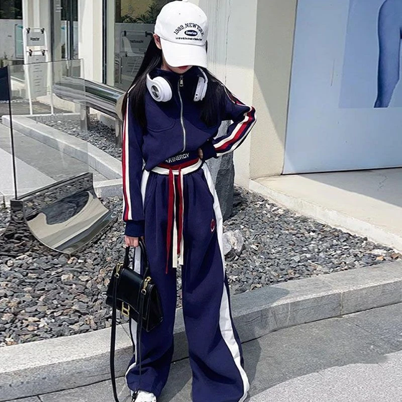 女童运动套装新款儿童时髦洋气春秋潮款秋季中大童网红两件套潮