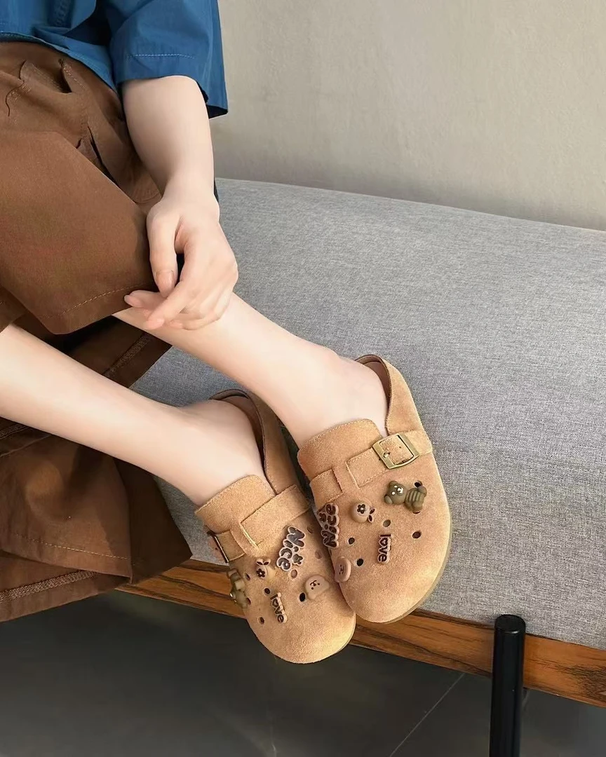 QQ名鞋特大码40-43经典时尚潮流包头拖鞋