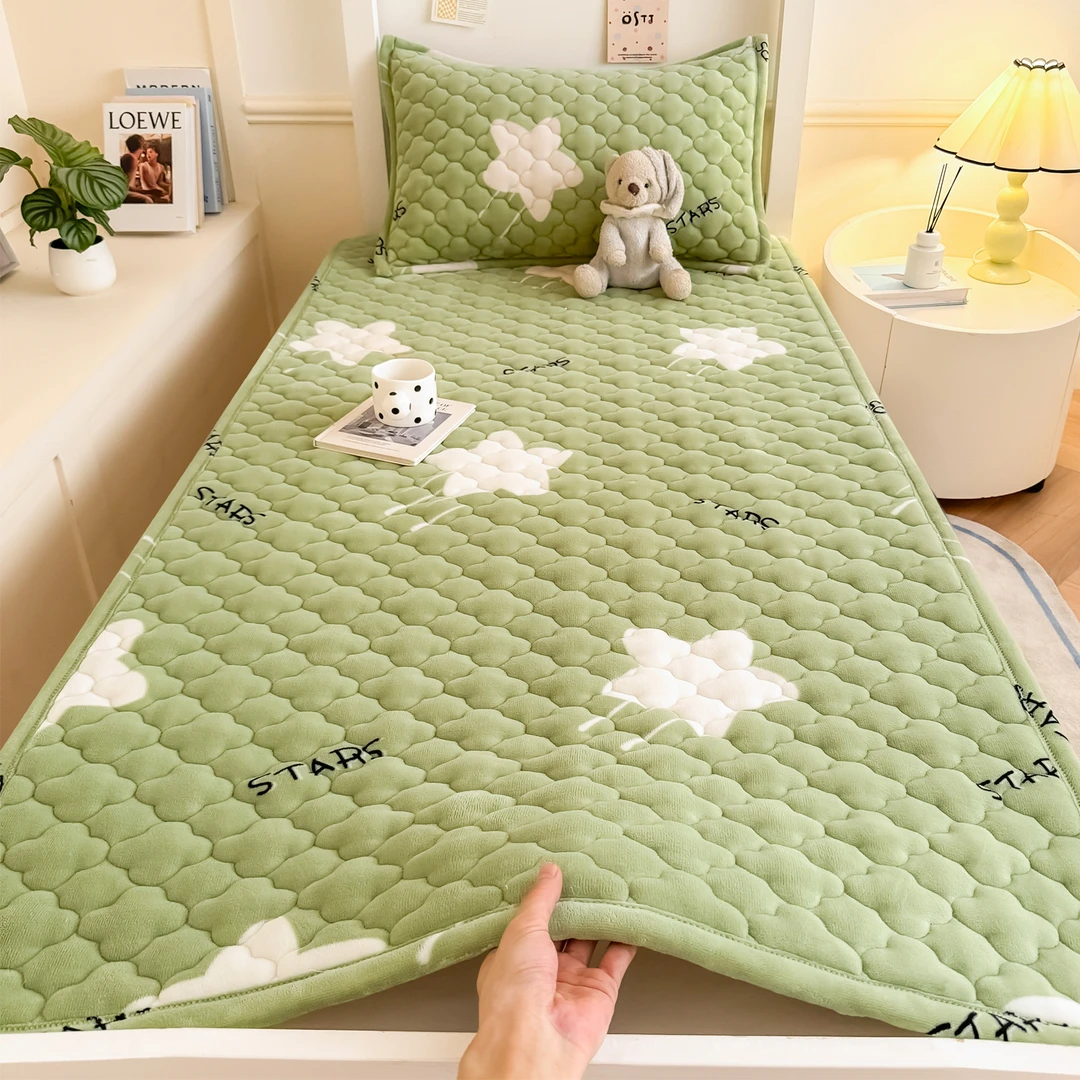 牛奶绒床垫加厚软垫学生宿舍专用大豆纤维床单褥子家用铺底垫被